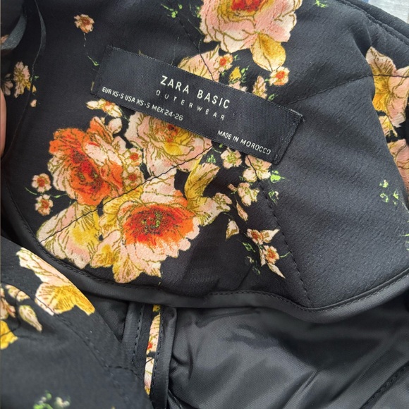 Zara Black Floral Jacket - Picture 10 of 10